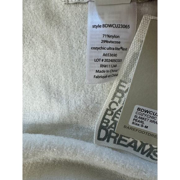 QVC Barefoot Dreams CozyChic Ultra Lite Blanket Wrap PEARL NWT SIZE S/M - Picture 5 of 6